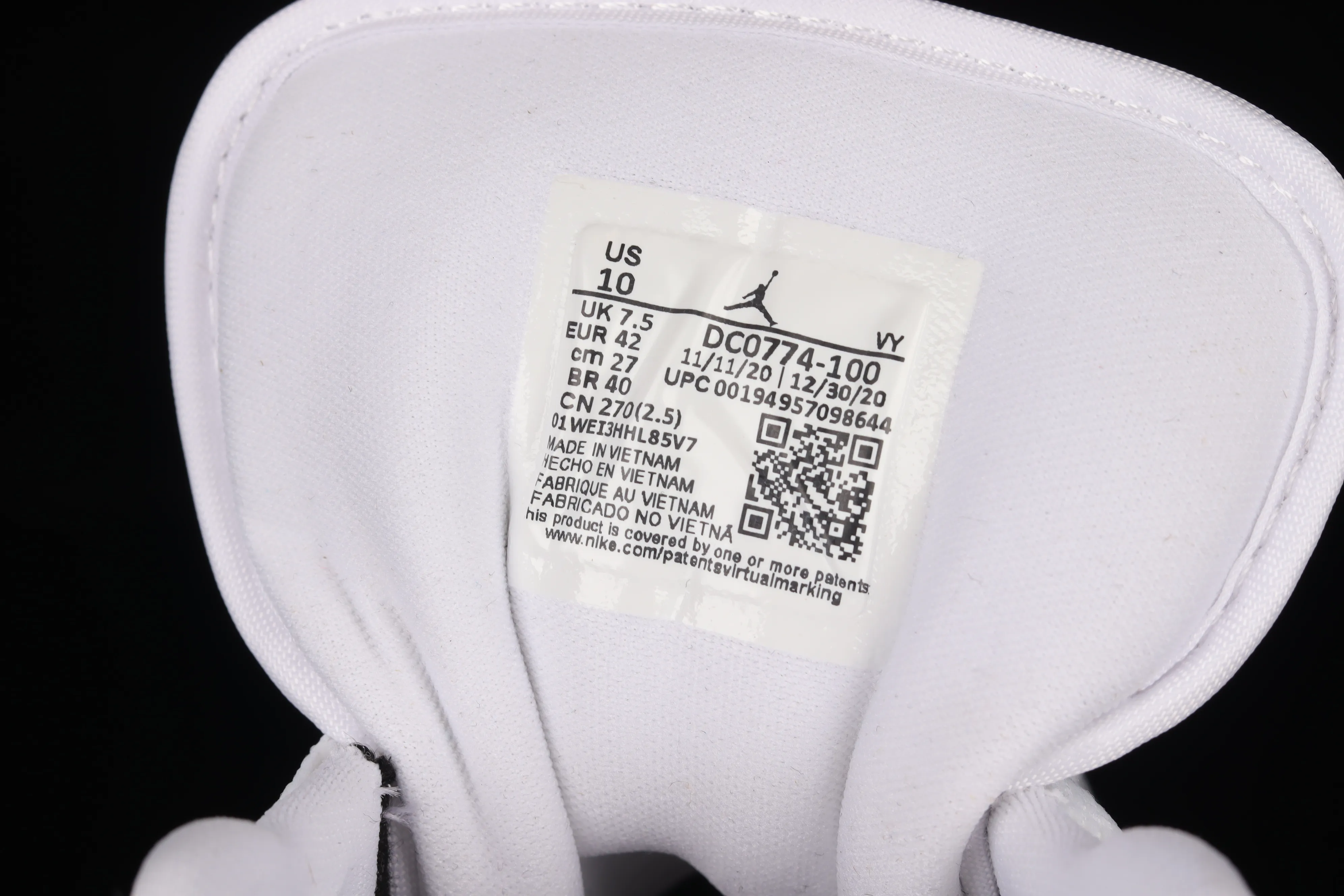 All categories Air Jordan Jordan series basketball shoes Air Jordan 1 Low G version pure original Air Jordan AJ1 Low AJ1 Joe 1 black and white panda low-top cultural sneakers DC0774-100